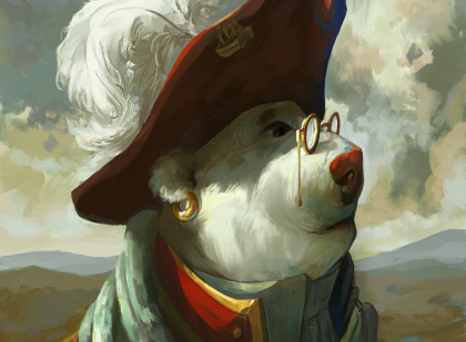 Steampunk polar bear pirate